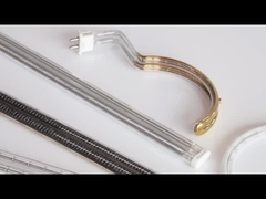 หม้อน้ำทำความร้อนอินฟราเรดฮาโลเจนสีขาวเคลือบคลื่นขนาดกลางท่อคู่