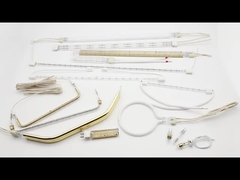 หลอดเดียวทองเคลือบแฮโลเจนหลอดทําความร้อน U รูปทรง Flat Angle หลอดทําความร้อนอินฟราเรด