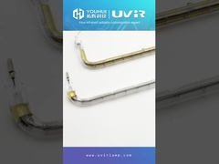 U Type Single Infrared Heating Heater Tube Lamp แฮโลเจนควอตซ์เลมป์ทอง