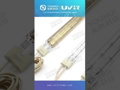 TC04 THG101279 หลอดไฟฮีตเตอร์ฮาโลเจน เคลือบทอง หลอดอินฟราเรดแบบท่อคู่ สำหรับเครื่องพิมพ์ 3 มิติ