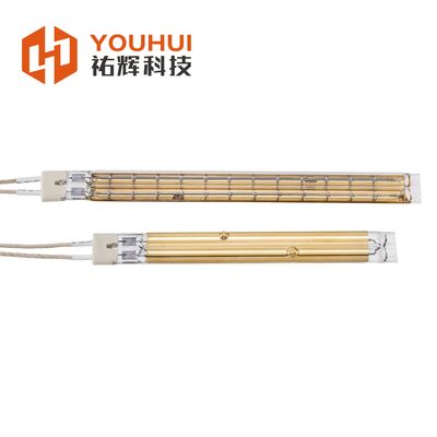 ทองเคลือบหลอดไฟอินฟราเรด Twin Tube มีการรับประกัน 5000 ชั่วโมง และไฟฟ้าไฟ Tungsten Wire สําหรับการทําความร้อนที่มีประสิทธิภาพสูง