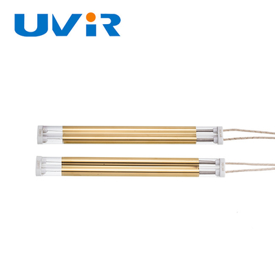 ราคาดี 1kW โคมไฟอินฟราเรดคลื่นกลาง 230V เครื่องทําความร้อนควอตซ์เคลือบทอง ออนไลน์