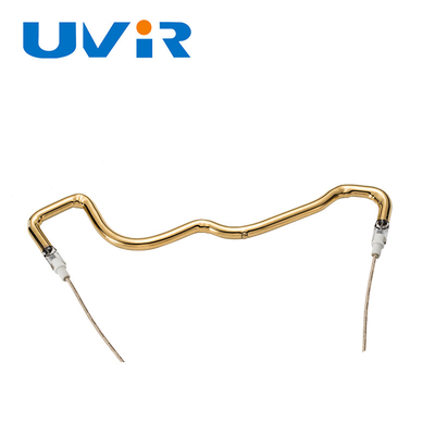UV รูปร่างพิเศษเคลือบทอง IR อินฟราเรด Emitter อุตสาหกรรมคลื่นสั้น