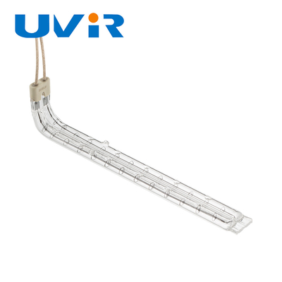 U Shaped Uncoated Infrared Heating Element หลอด Halogen Quartz Glass