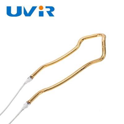 3D Shaped Gold Halogen Heating Tube Ir โคมไฟความร้อนอินฟราเรดสำหรับ Paint