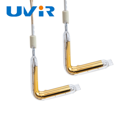 ทองเคลือบ L-Type Halogen อินฟราเรดท่อควอาร์ตซ์ 1800-2200 °C