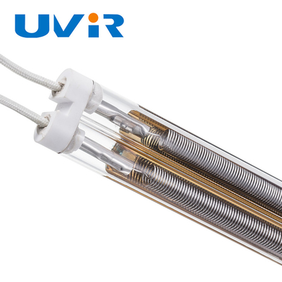 หลอดอินฟราเรดคลื่นขนาดกลาง OEM 6000W, หลอดความร้อนอินฟราเรดกึ่งทองชุบ