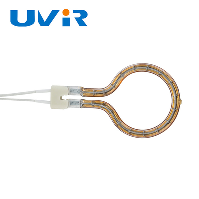 Ring Shape Tube Quartz หลอดความร้อนอินฟราเรด, โคมฮีตเตอร์เคลือบทอง 100-7600W