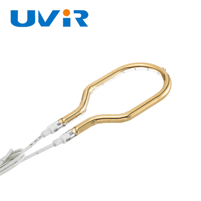 200-6000W พลังงานวงแหวน Quartz หลอดอินฟราเรด พร้อมอุปกรณ์ประกอบเครื่องทําความร้อนท่อเดียวเคลือบทองคําตามต้องการ