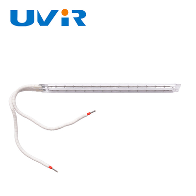 หลอด Twin Short Wave Halogen Infrared Heating Lamp หลายประเภทของความดัน ความยาวของวัตต์ สายรางฐาน