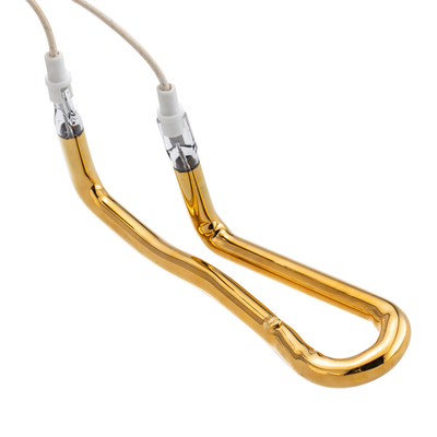 หลอดไฟฮาโลเจนอินฟราเรดแบบโค้ง 3 มิติ 230V 1660W Gold Reflector
