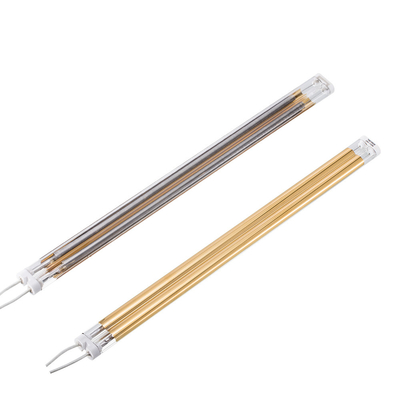 2550W ทอง Twin Tube โคมไฟอินฟราเรดคลื่นกลาง 400V