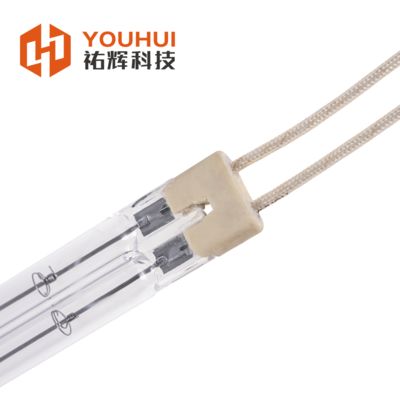 หลอดไฟอินฟราเรดแบบท่อคู่ควอตซ์ใส 200-6000W 55-575V ฐาน TC01