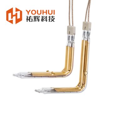 ราคาดี L Shape Gold Coated Infrared Heating Element Tube with Visible Light Transmission >93% and UV Light Transmission >85% for Industrial Applications ออนไลน์