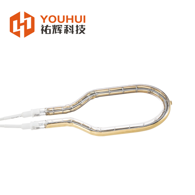 Gold Reflector Single Tube Ring Infrared Lamp for Plastic Welding Circular Infrared Heater