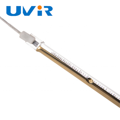 หลอดไฟอินฟราเรดควอตซ์เคลือบทอง R7S 600W 230V สำหรับการอบแห้งในอุตสาหกรรม