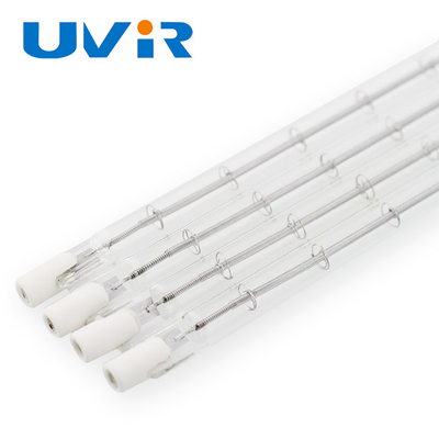 หลอดแก้วเครื่องทำความร้อนอินฟราเรดฐาน R7S โปร่งใสสำหรับการทาสีแห้ง