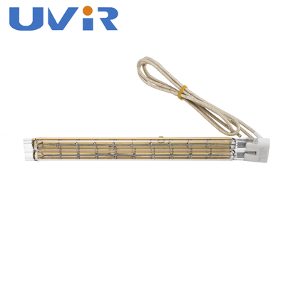 เครื่องทำความร้อนอินฟราเรดหลอดคู่คลื่นสั้นโกลเด้น 115V 600W สำหรับ Paint