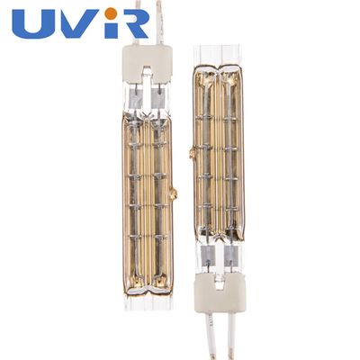 TC01 Gold Reflector Twin Tube หลอดอินฟราเรด, 500V ควอตซ์หลอดความร้อนฮาโลเจน