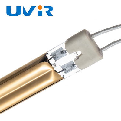 หลอดความร้อนอินฟราเรดคาร์บอนไฟเบอร์สีทอง 380V 4800W สำหรับการอบแห้ง