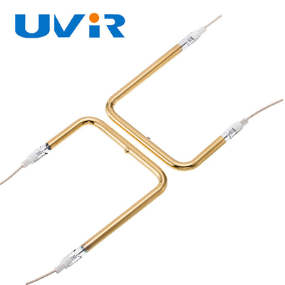 หลอดองค์ประกอบความร้อนอินฟราเรด UVIR, เครื่องทำความร้อนรูปตัว U 500w ไส้หลอดทังสเตน