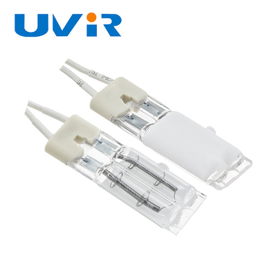หลอดไฟฟ้าไฟอินฟราเรดสีขาวเคลือบสองท่อ 450W 115V 11x23mm